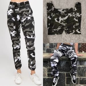 Camo Print Cargo Jogger High Waisted Pants